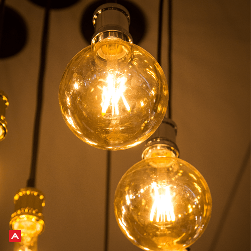 lampada retro globo aplicacao