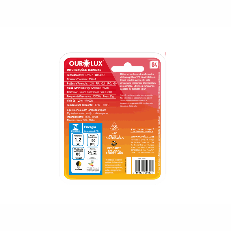 g4 ourolux 1 2 w 2700k emb verso