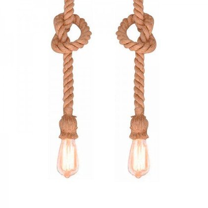 lustre pendente corda para 1 lampada e27 bivolt 5