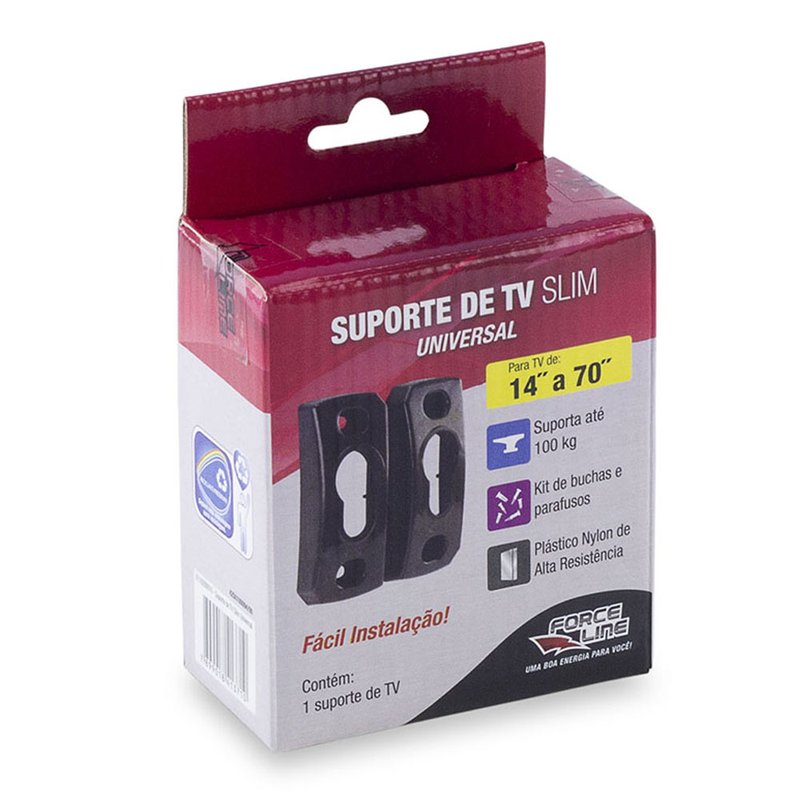 0110200010 c suporte fixo de tv slim