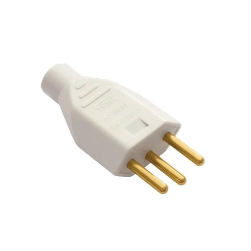 plugue 3p 10a fame cinza