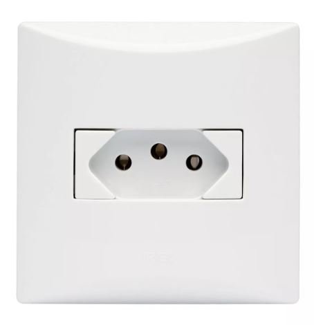 Conjunto 1 Tomada 2P+T 10A 250V Sobrepor Sistema X Brava Soprano