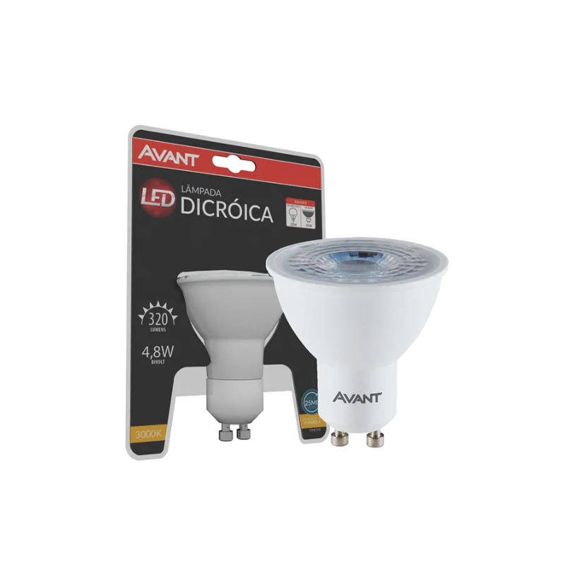 dicroica 4 8w 3000k avant