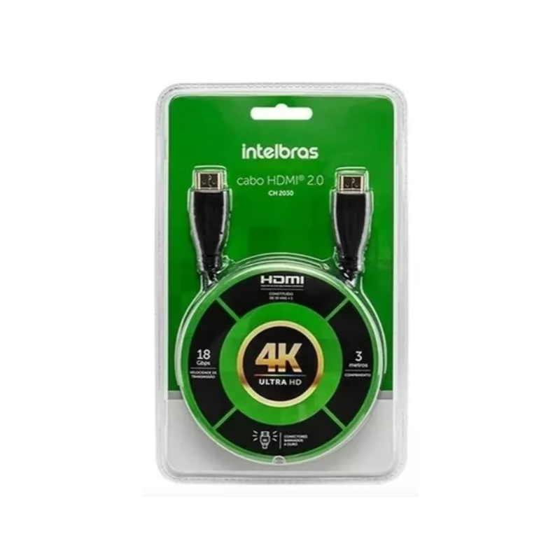cabo hdmi 3 metros intelbras