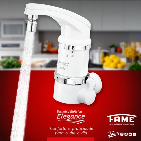 torneira eletrica elegance 4t parede branca descricao