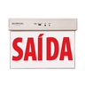 placa de saida led luz de emergencia face dupla 1w vermelha 9726