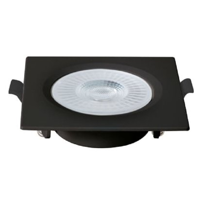 80266001 spot led embutir 6w bivolt 6500k preto quadrado blumenau 80266001 d