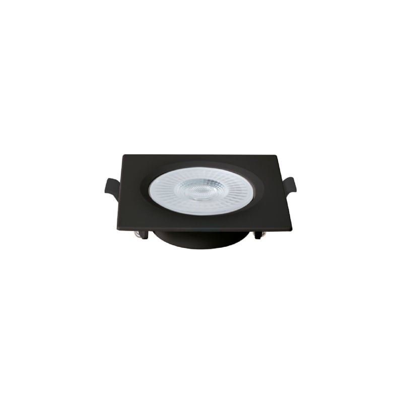 80266001 spot led embutir 6w bivolt 6500k preto quadrado blumenau 80266001 d